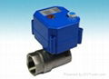 Mini motorized ball valve with manual override