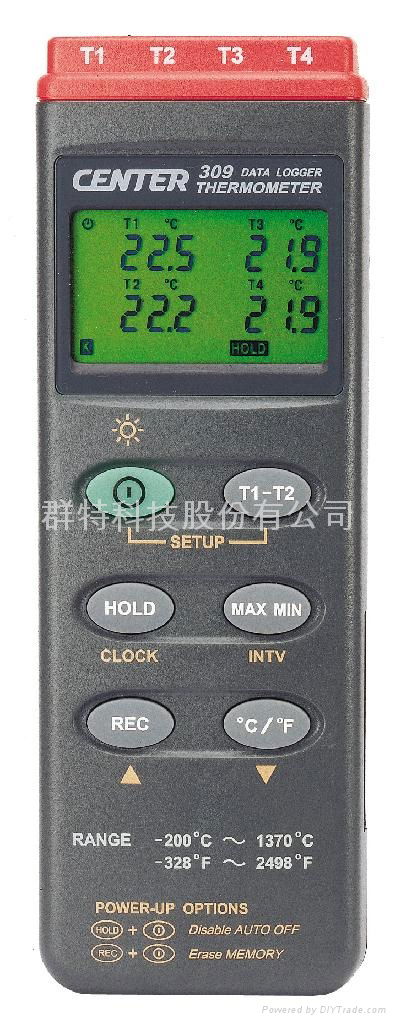 CENTER 309-Thermometer (K Type, 4 Inputs, Datalogger) 2
