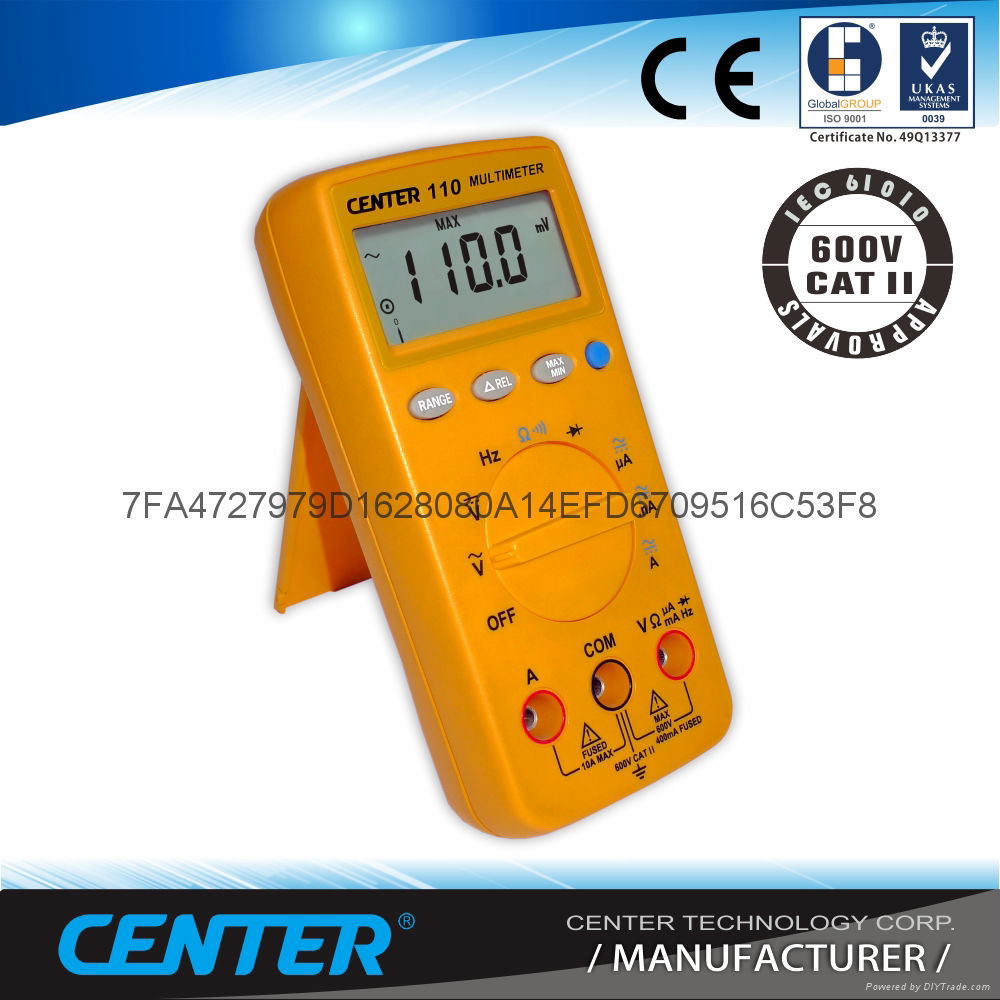 CENTER 110-数位式三用电表