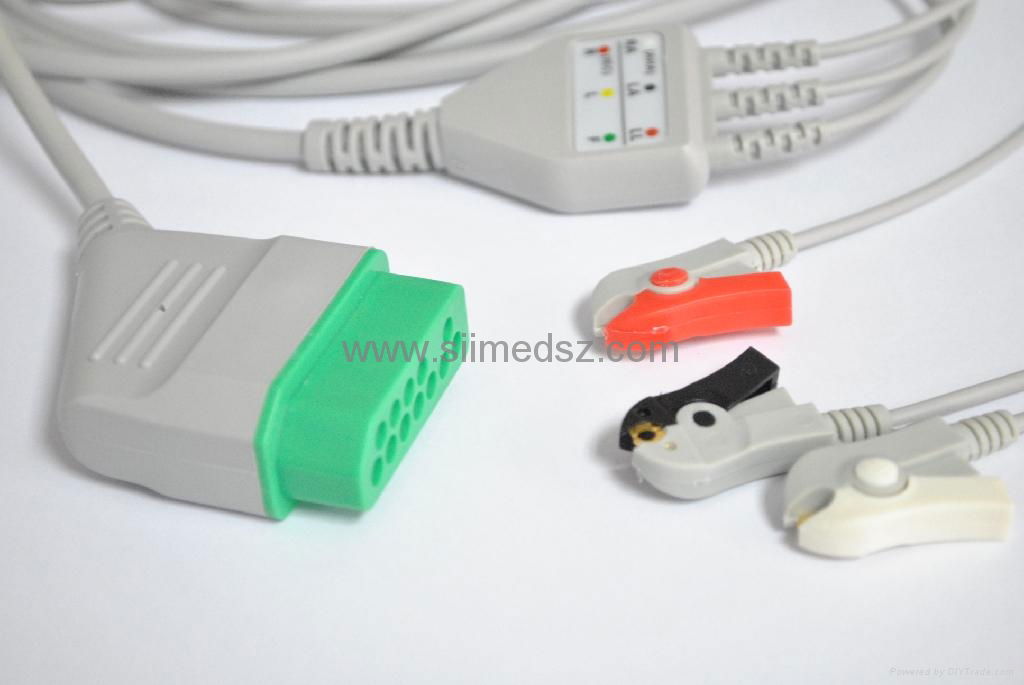 Nihon Kohden one piece fixed ECG Cable