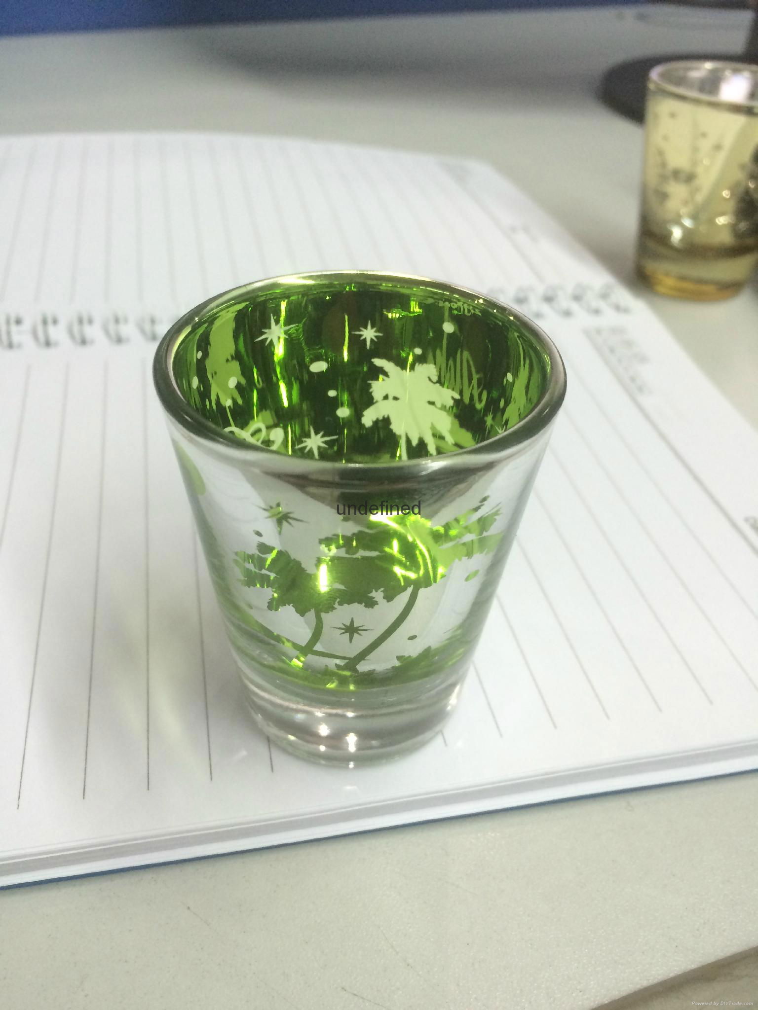 Electroplate  Laser Cut  Logo Shot Glass 2