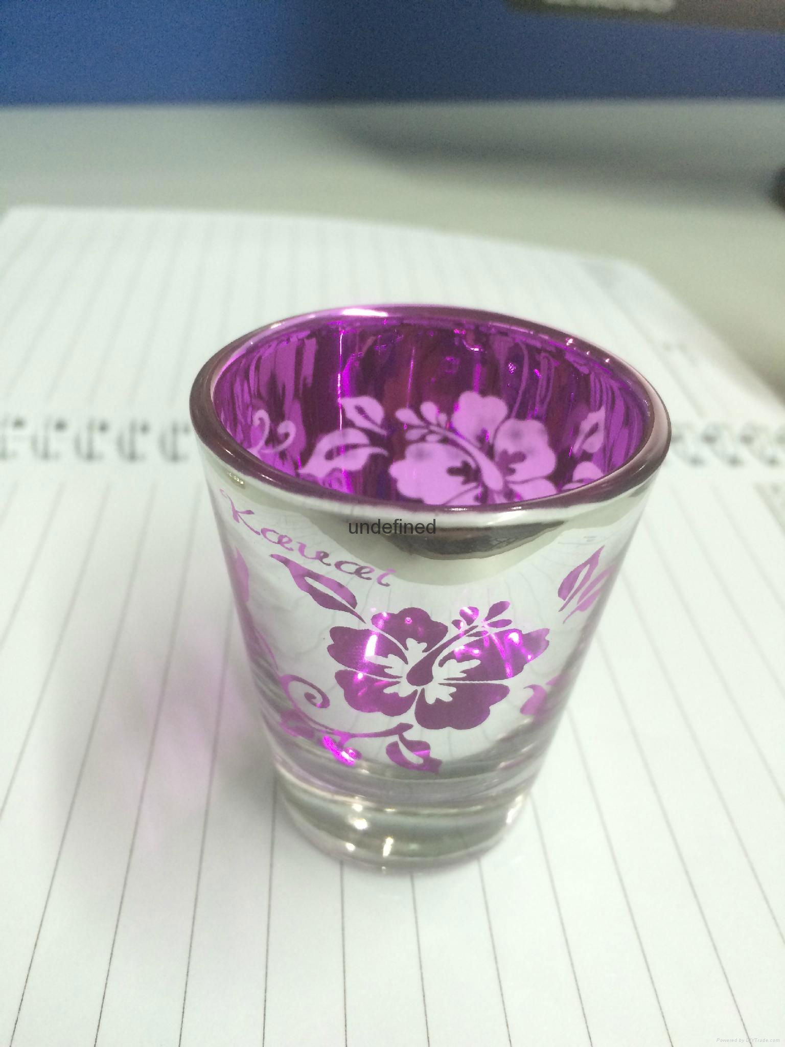 Electroplate  Laser Cut  Logo Shot Glass 5