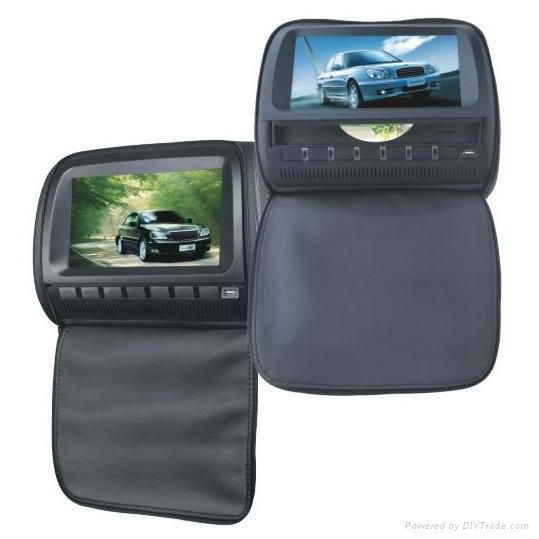 9 inch headrest car dvd with zipper 32bit game+black colore  2