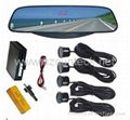 Rearview Mirror LED Display Parking sensor With 4 Sensors