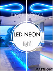 360° round led neon flex blue color