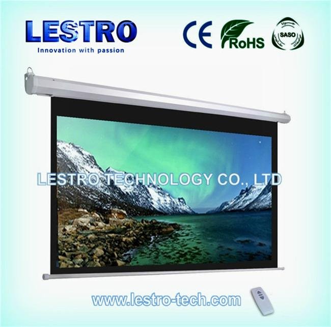 Lestro Convenient and Sleek Electric Projection Screen