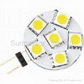 G4 LED Bulb 6 SMD5050 LEDs Side Pin