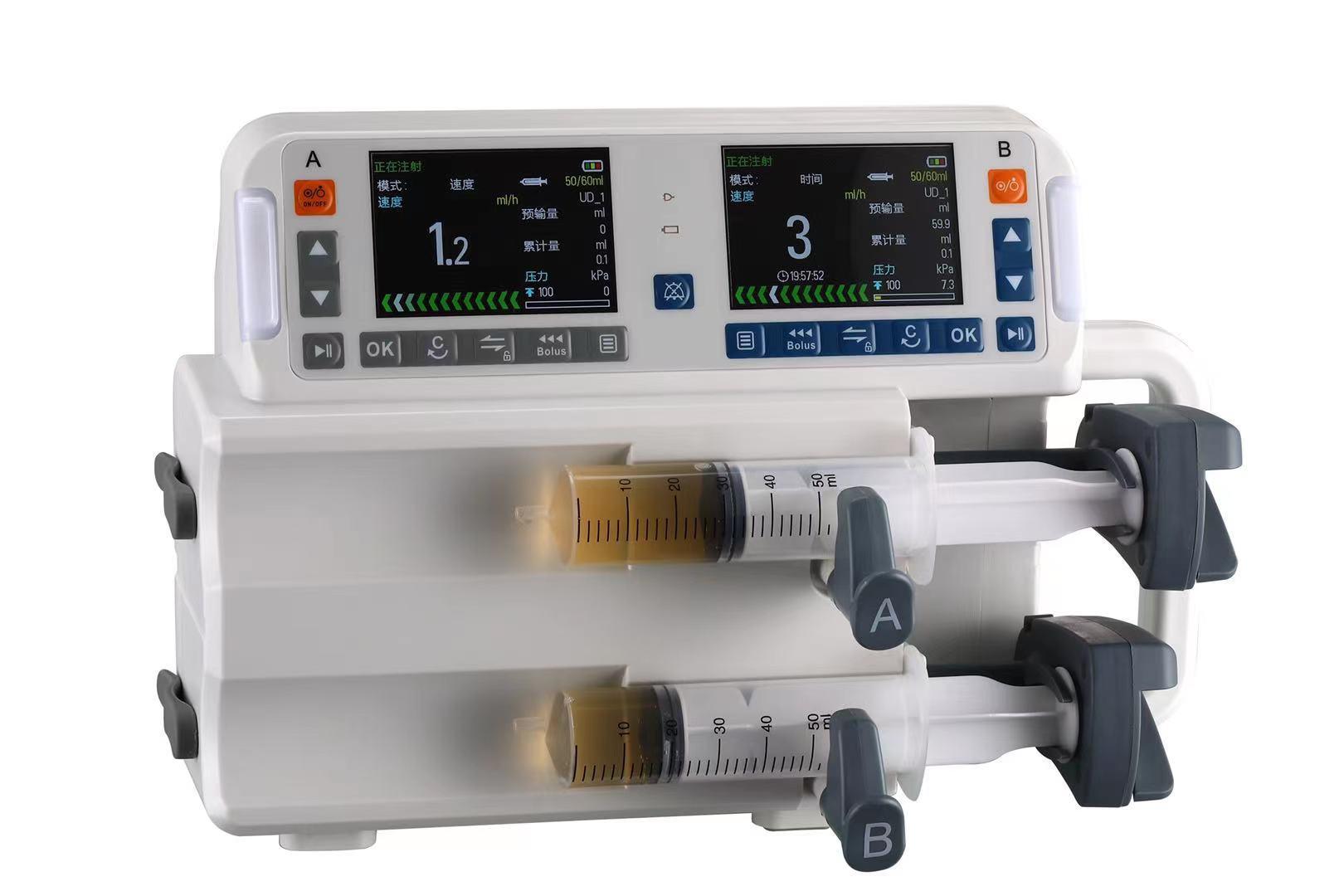 double channel syringe pump