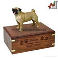 Customized wooden dog urn design
