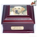 Personalized luxury wood urn for pet  1