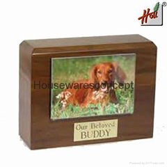 OEM luxury wooded pet urn