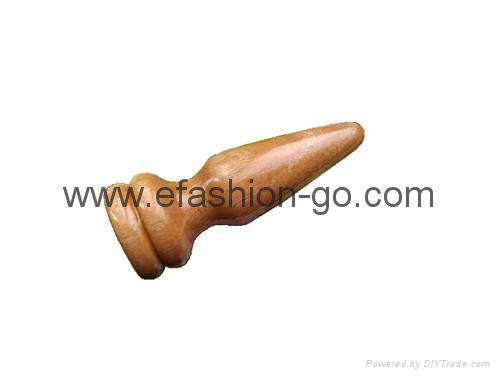 Wooden anal plug for man and women