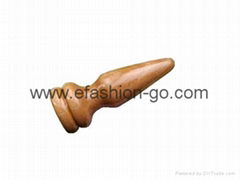 Wooden anal plug for man and women