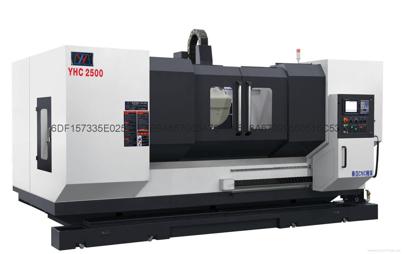 动柱式铝型材加工中心YHC2500型材加工设备长条机加工中心华亚数控机床
