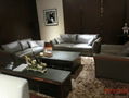 European Modern Leather Sofa Set Solidwood Base Furniture