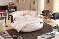 Quality Round Bed Top Grain Leather Bed Hot Sale Bedroom Furniture 1