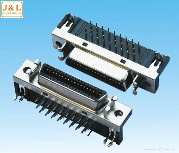 MDR SCSI Female Right angle 36PIN Connector plated Nickel  1
