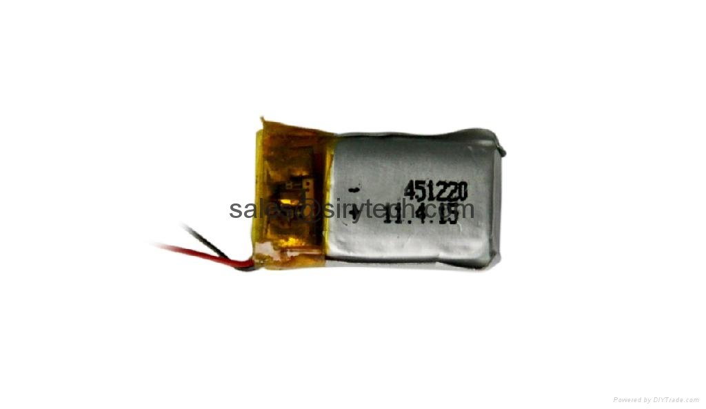 Lithium polymer battery 401020 65mAh for MP3