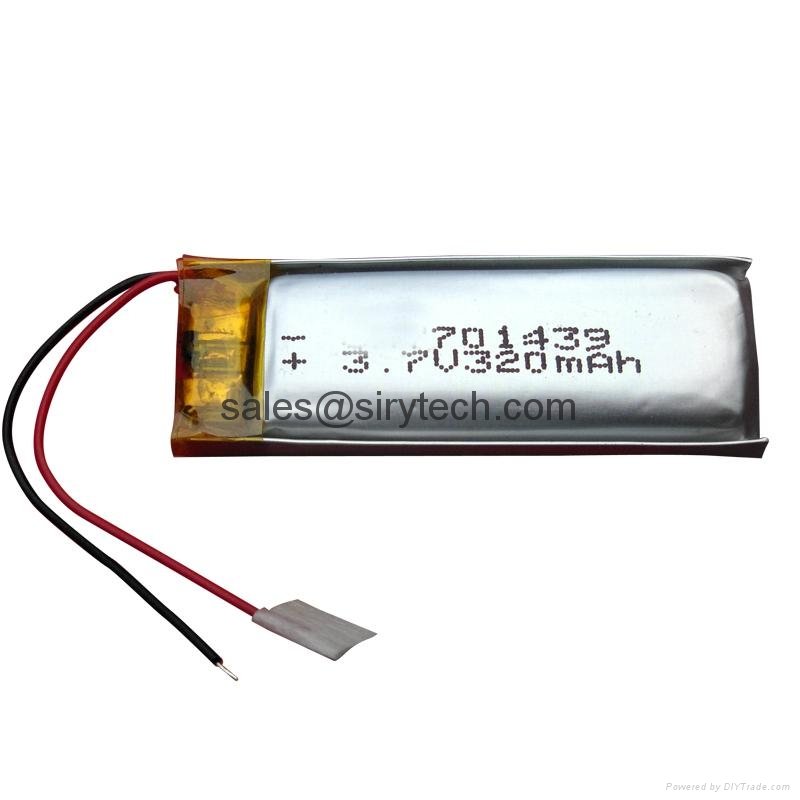Polymer Li-ion battery pack 301220 40mAh 3.7V 