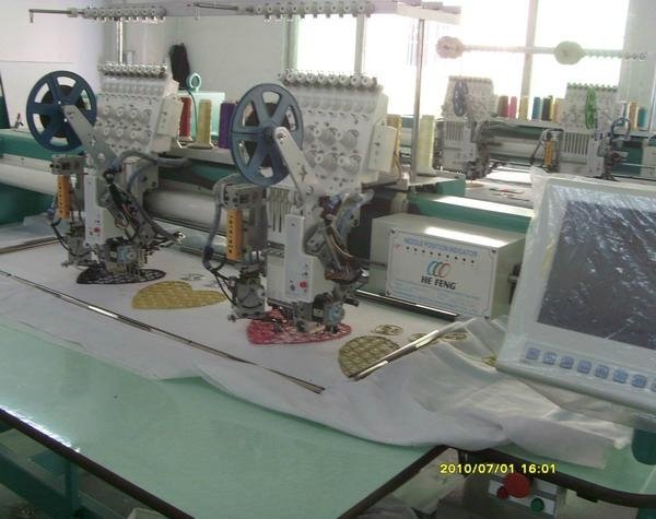 12 heads Mixed coiling & Tapping Embroidery Machine