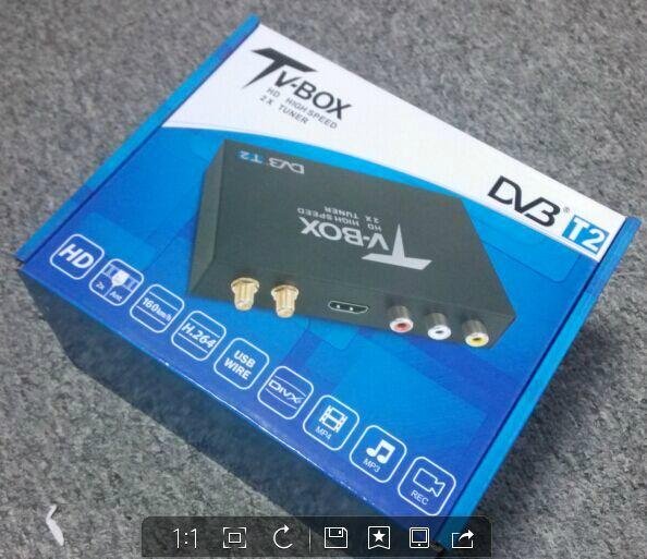 Tailand car dvb-t2 tv receiver with double tuner  can work in high speed 160km/h