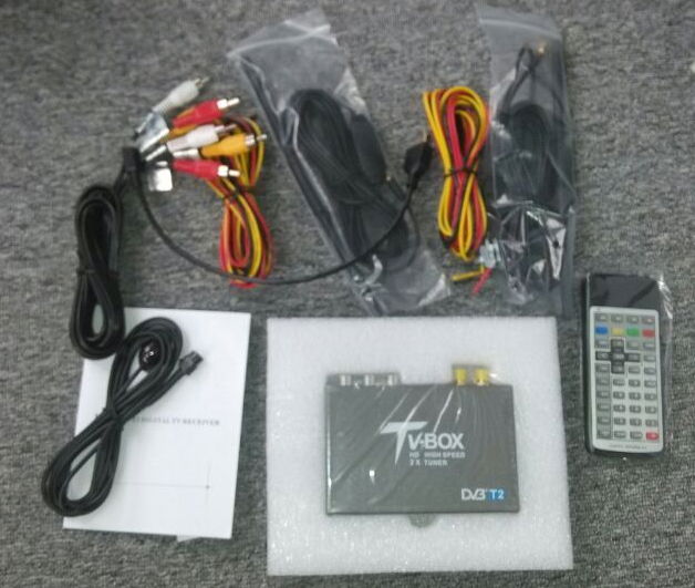 160km/h Car DVBT2 Digital TV Receiver (Double Tuner,USB ) for Thailand