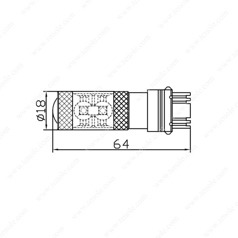 50W CREE T25 3157 Brake light LED Bulbs 3