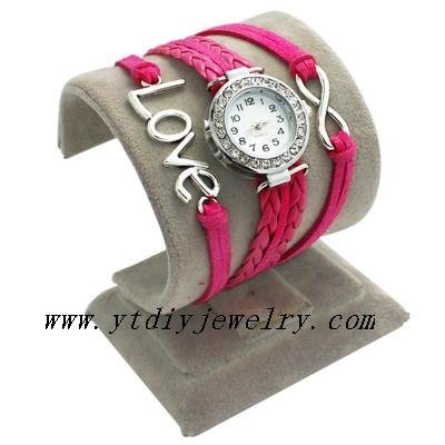 12 colors CZ diamond hand woven bracelet wrist watches
