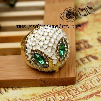 Vintage fashion punk metal alloy rings