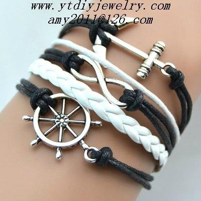 fashion hand woven leather bracelets 