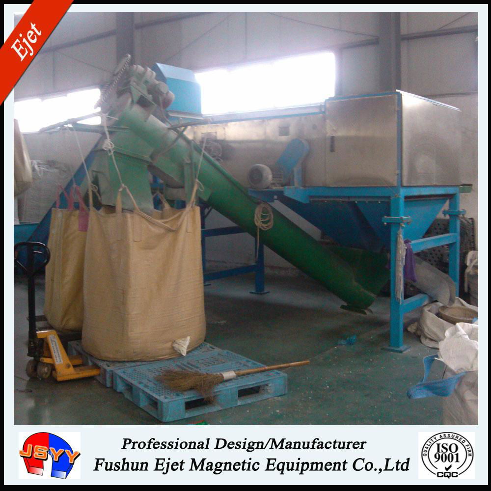 Eddy current separator for aluminum plastice sorting