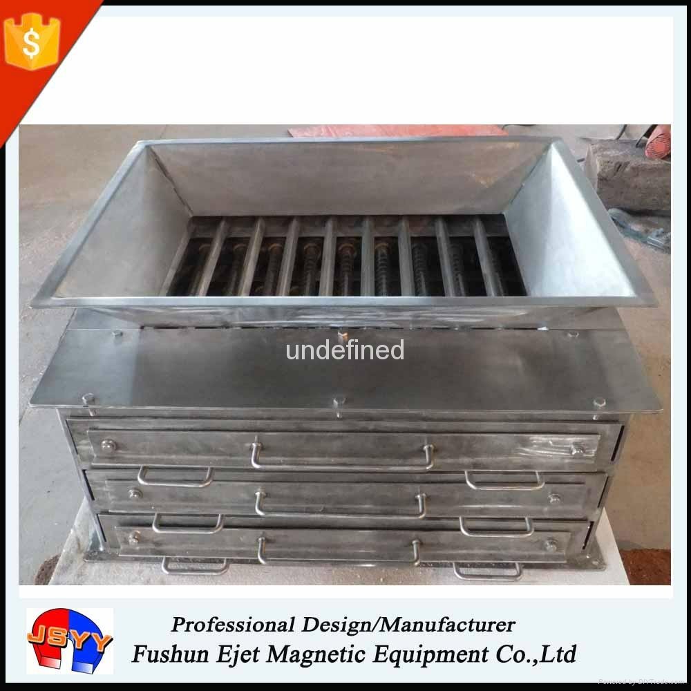 In chute/housing magnetic grade separator for solid partical and powder products 5