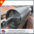 magnetic head drive pulley separator for transport belt system