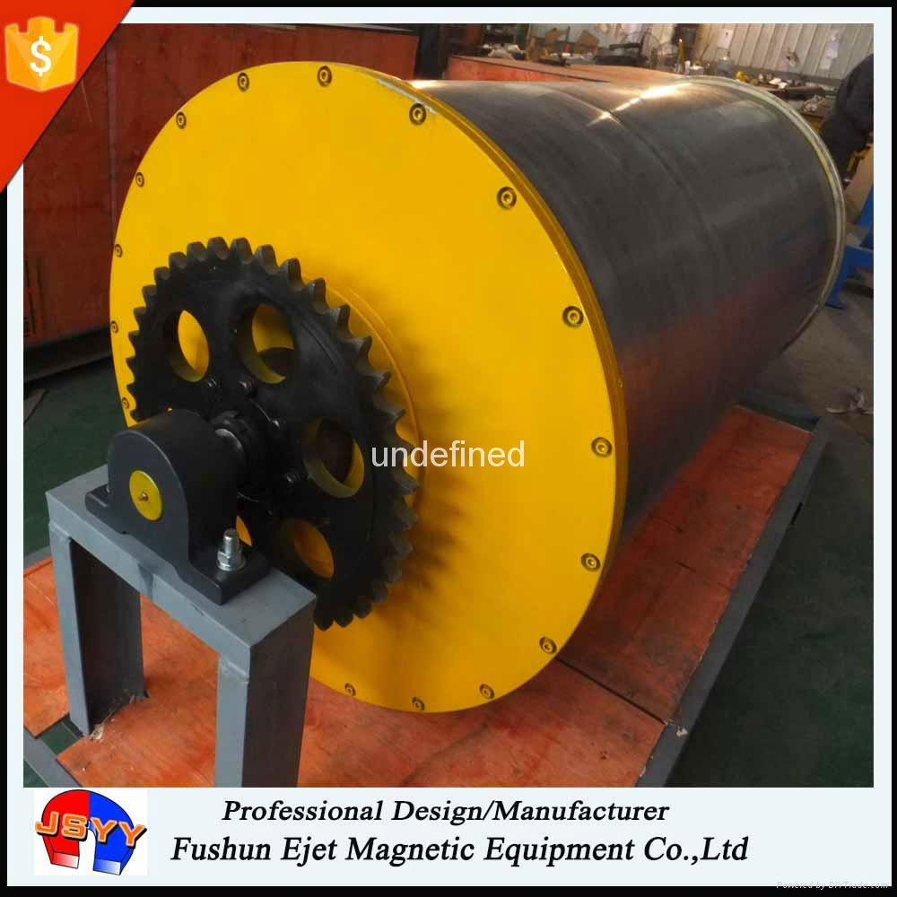 Magnet large rotary drive drum for heavy-duty, high-volume ferrous recovery