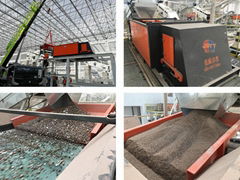 Recovery Metal In Recycling Construction Demolition Concrete Debris C&D Waste 