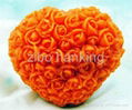 valentine's day silicone rubber rose heart soap mold 4