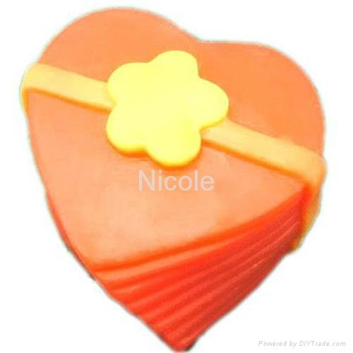 valentine's day silicone rubber rose heart soap mold 5