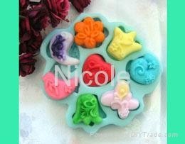 silicone rubber apple soap moulds tray 4