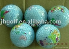 funny terrestrial golf ball colorful