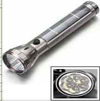 solar and LED flashlight