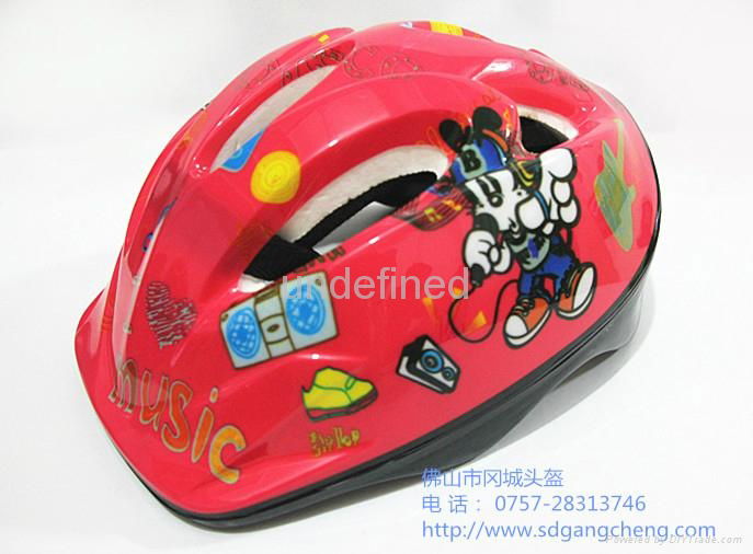 广东冈城儿童轮滑溜旱冰护具头盔 5