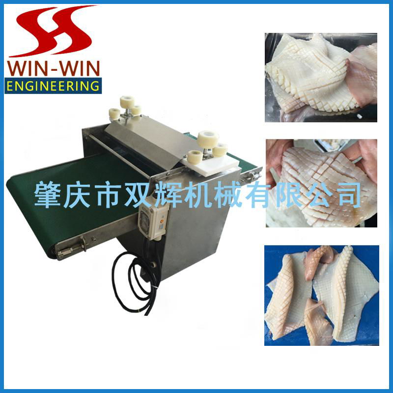 Squid cutting machine 