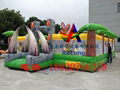 Inflatable dinosaur park, inflatable trampoline 