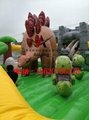 Inflatable dinosaur park, inflatable trampoline 