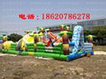 Inflatable snow dinosaur park, inflatable castle dinosaur 