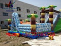 Inflatable snow dinosaur park, inflatable castle dinosaur 