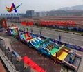 Inflatable land stage mode, large land rushed off obstacle, 