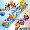 Inflatable land stage mode, large land rushed off obstacle, 