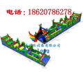 Inflatable land stage mode, large land rushed off obstacle, 