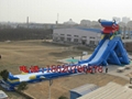 Inflatable large tap water slides 